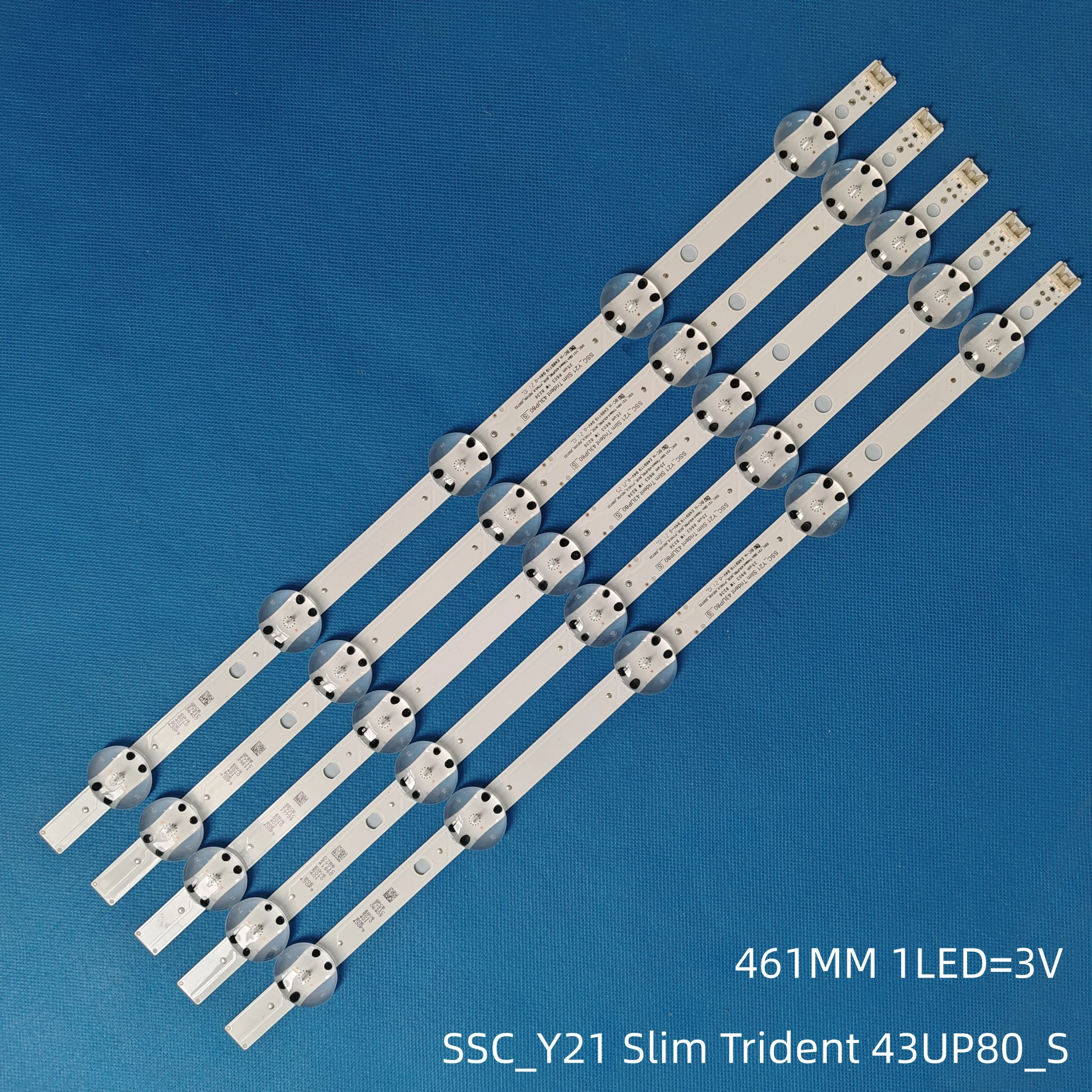 Лента светодиодной подсветки для LG SSC_Y21 SLIM TRIDENT 43UP80_BOE_PTN0.6_REV00_ 200722   B0E EAV 65010401   HC430DQG-SLDA3-A145 ABDA3-A144