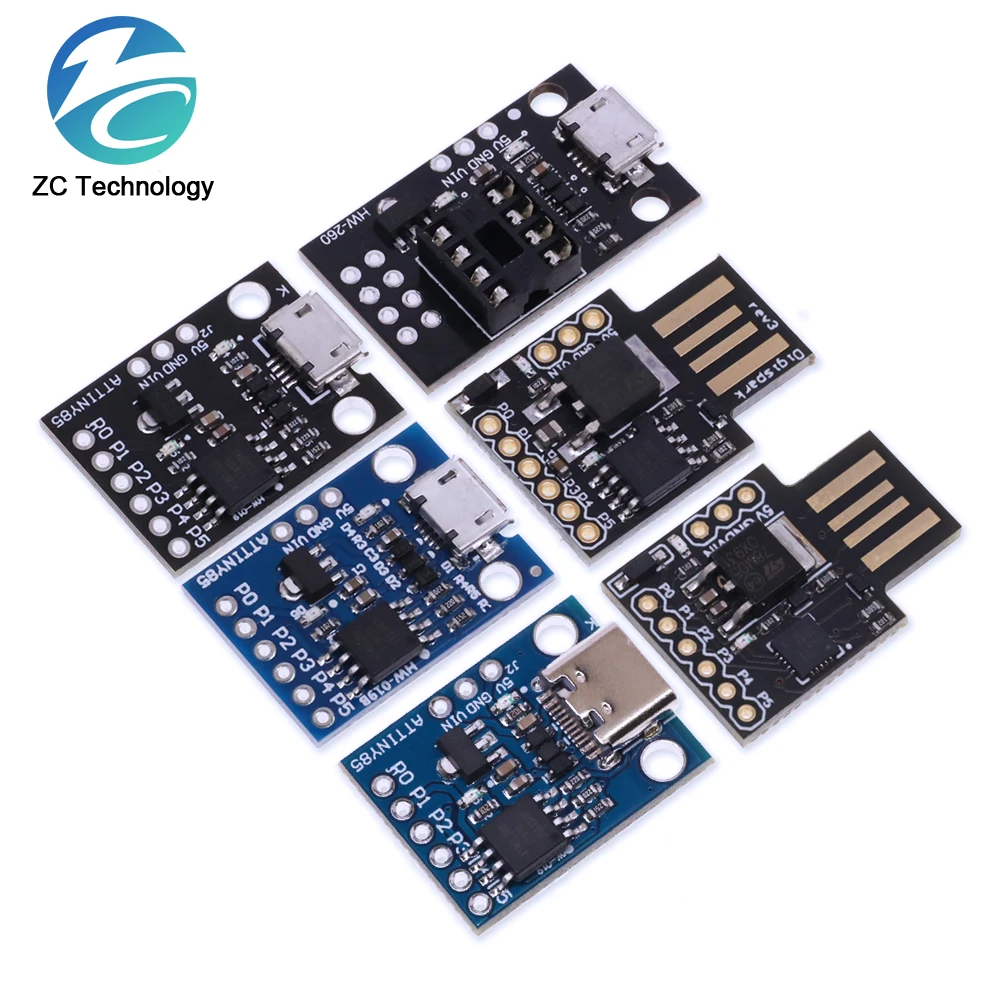 official Blue Black TINY85 Digispark Kickstarter Micro Development Board ATTINY85 module for Arduino IIC I2C USB