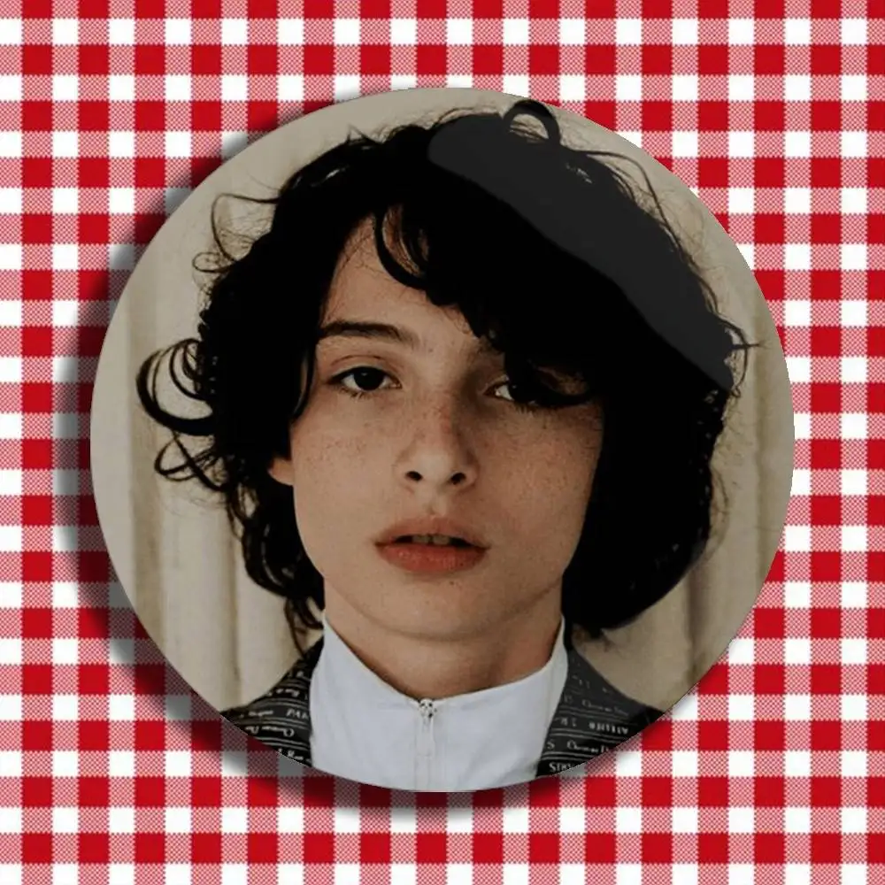 Finn Wolfhard Actor Mike Strange Laser Badge Creative Pins Brooch for Bag Clothes Hat Decor Gifts Fans Collect