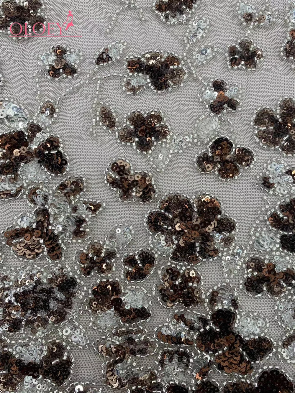 2024 High-Quality Fashion French Embroidery Beaded Lace Fabric African Nigerian With Sequins Lace Fabric For Wedding Dress