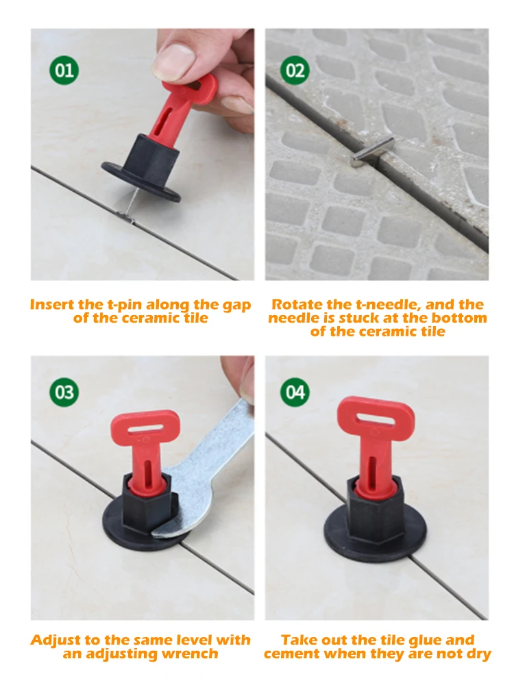 100Pcs aghi di ricambio per utensili da costruzione per piastrelle in gres porcellanato livellatore per piastrelle 1.5mm per pareti