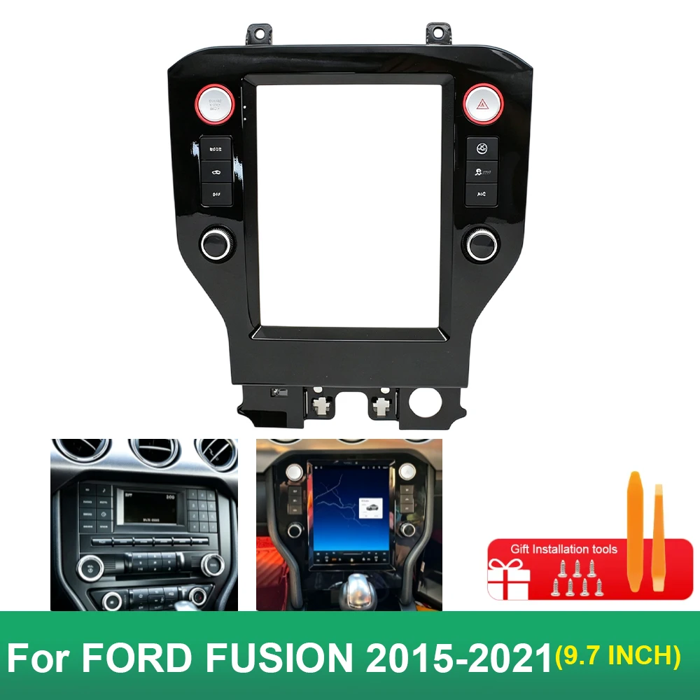 9.7 Inch Radio Fascia Fram Car Android Stereo Dashboard Panel Trim Kit For FORD FUSION 2015-2021