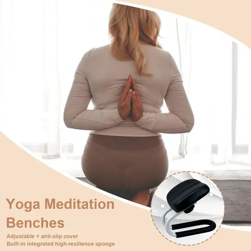 

Praying Meditation Stool Adjustable Height Kneelers With Sponge Cushion Non-slip Leg Sleeve Bench Seat Meditation