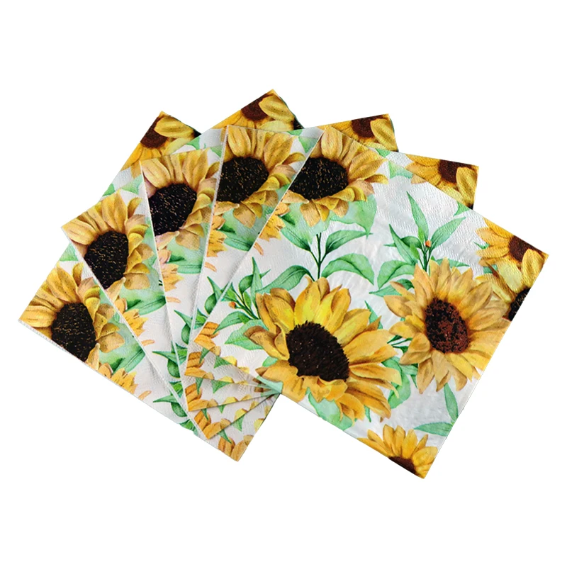 

50 pieces per pack 3layers thickening colored printed paper napkins party tissues 33*33cm square disposable napkins