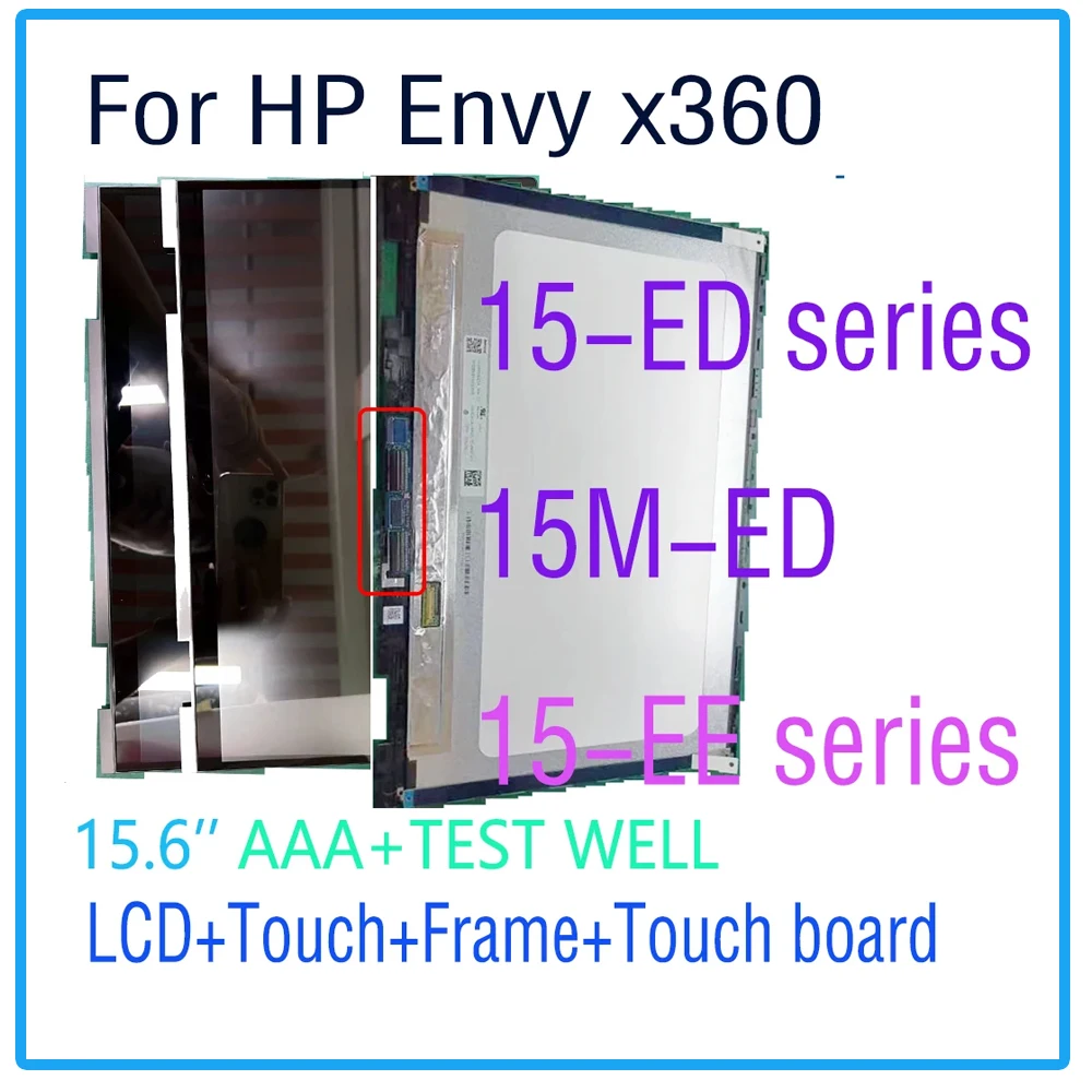 

15.6‘’ FHD IPS LCD For HP Envy x360 15-ED 15M-ED 15-ee0504sa 15m-ee0013dx 15-ee LCD Display Touch Screen Digitizer Assembly