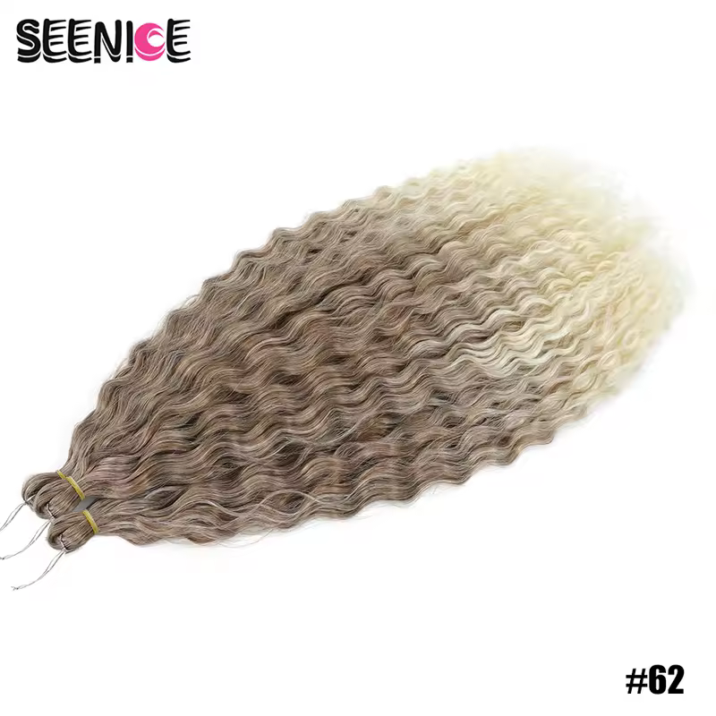 Ariel Curl Hair Water Wave Twist Crochet Hair Synthetic Crochet Braids Ombre Blonde Afro Curls Deep Wave Braiding Hair Extension - Image 12