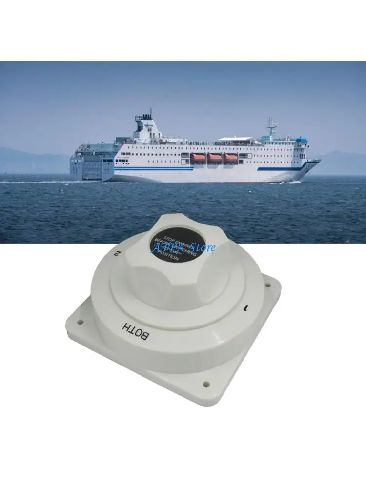 

U13C Heavy Duty Marine Electrical Switches 300A 3 Way Selector Plastic Body Brass Contacts Saltwater Resistant Boat Accessory