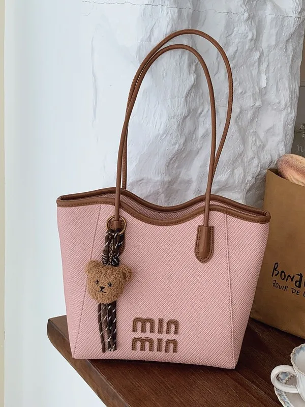 

2025 Spacious Student Tote Bag for Women Minimalist Shoulder Crossbody Purse Fashionable Handbag