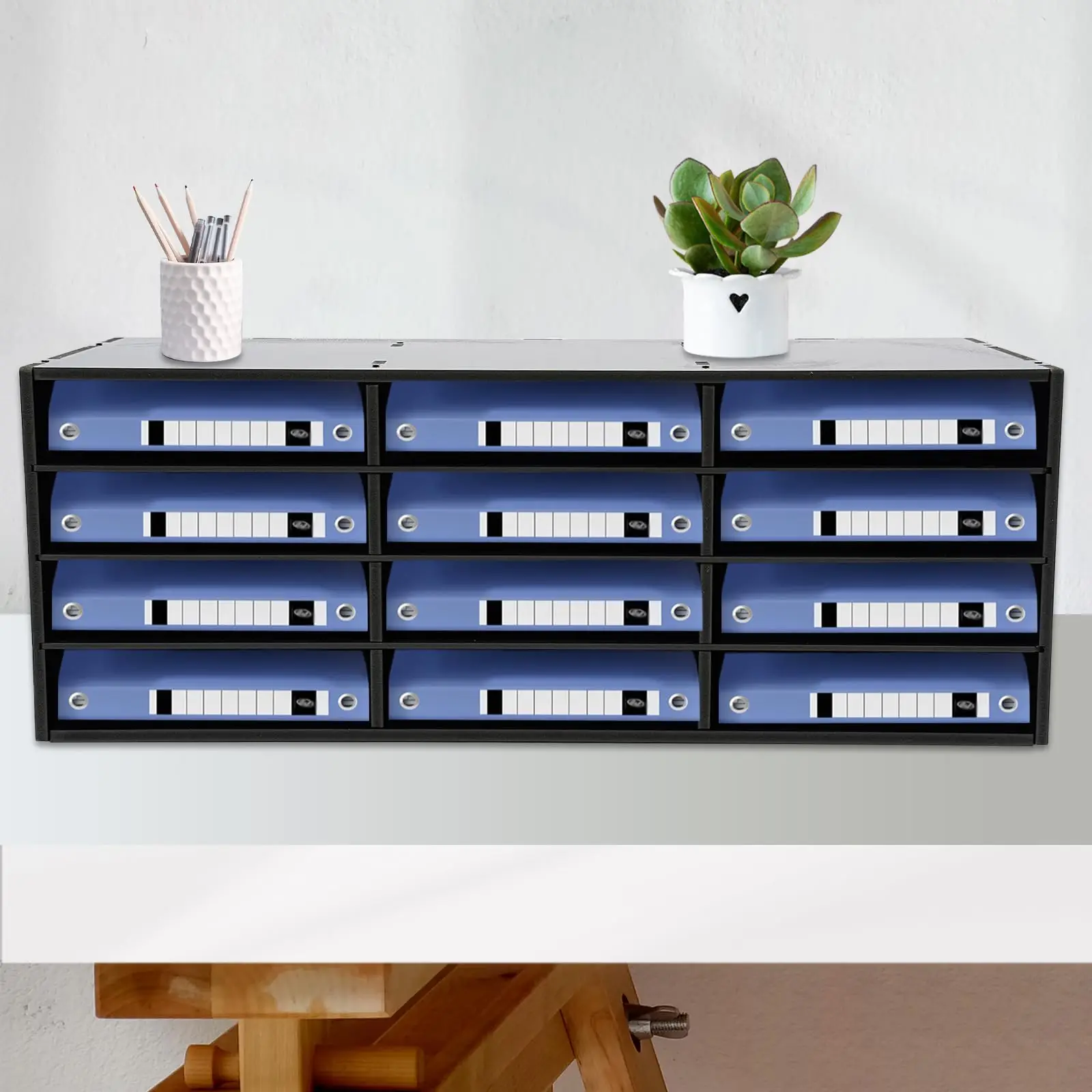 فارز البريد، تخزين منظم الورق مكون من 12 حجرة، منظم الأدب الخشبي، صندوق بريد للفصول الدراسية، فارز الملفات للمنزل Lib