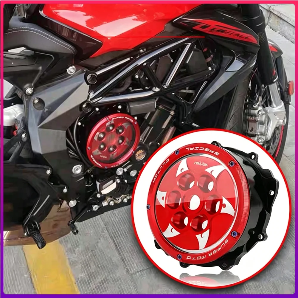 Engine Guard Motorcycle Clear Clutch Cover For MV Agusta Brutale 800 Rosso Dragster 800 800RR Rosso Turismo Veloce 800