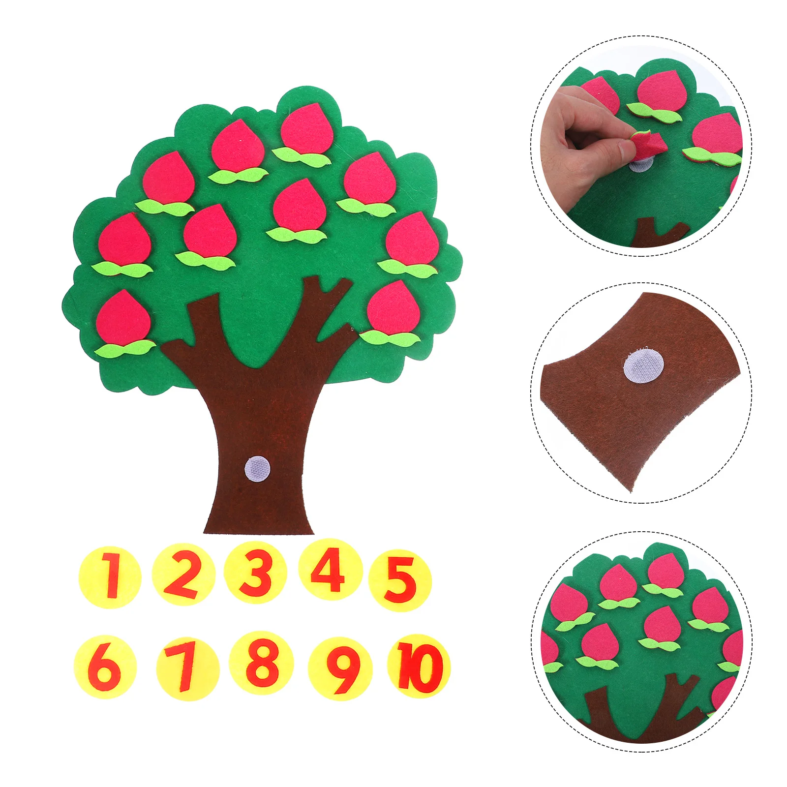 

Felt Pear Tree Math Games for Teaching Addition and Subtraction with Numbers 1-10 in Kindergarten Classroom