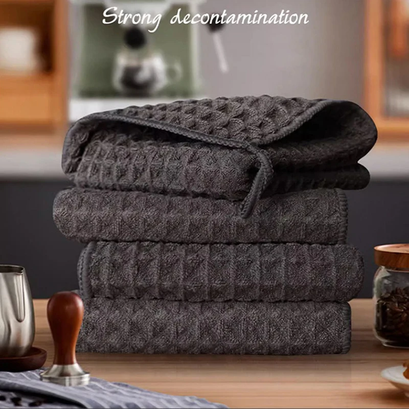 1/2/4Pcs Coffee Bar Cleaning Towels Super Absorbent Microfiber Cleaning Cloth Towel Home Barista Coffee Machine Cleaner MB001