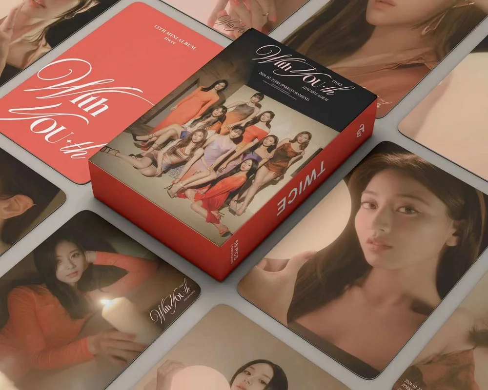55pcs/set TWICE 4th BEST ALBUM Lomo Cards New IZTY Photo Album The Feels High Quality Photocard Fans Gift