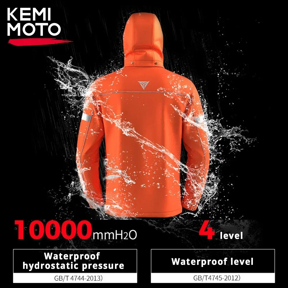 Motorcycle Raincoat Men's Cycling Light Portable Split Jackets Pants Reflective Waterproof Breathable Suit for Motocross Outdoor