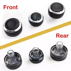 3Pcs Car AC Knob Air Conditioning Knob Heat Control Switch Button For Vw Caddy 2k Golf Mk5/6 Passat B6 Accessories