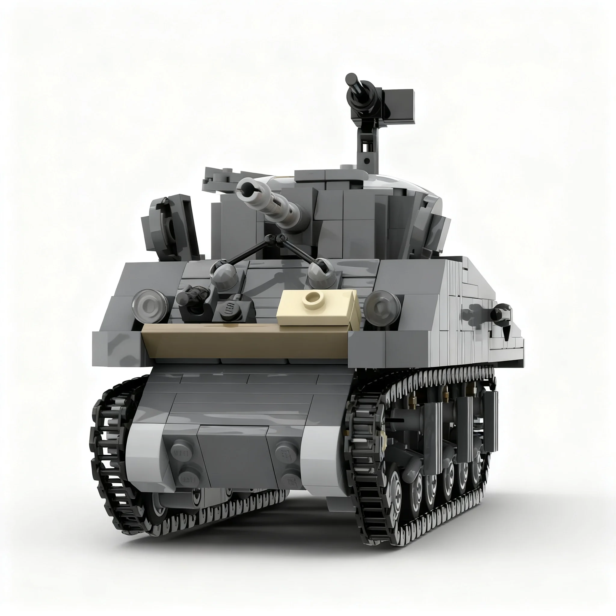 749pcs MOC Creator Expert M4A3 (75) W sherman tank Model Christmas Gift Creative Home Decoration Desktop Collectible Ornament