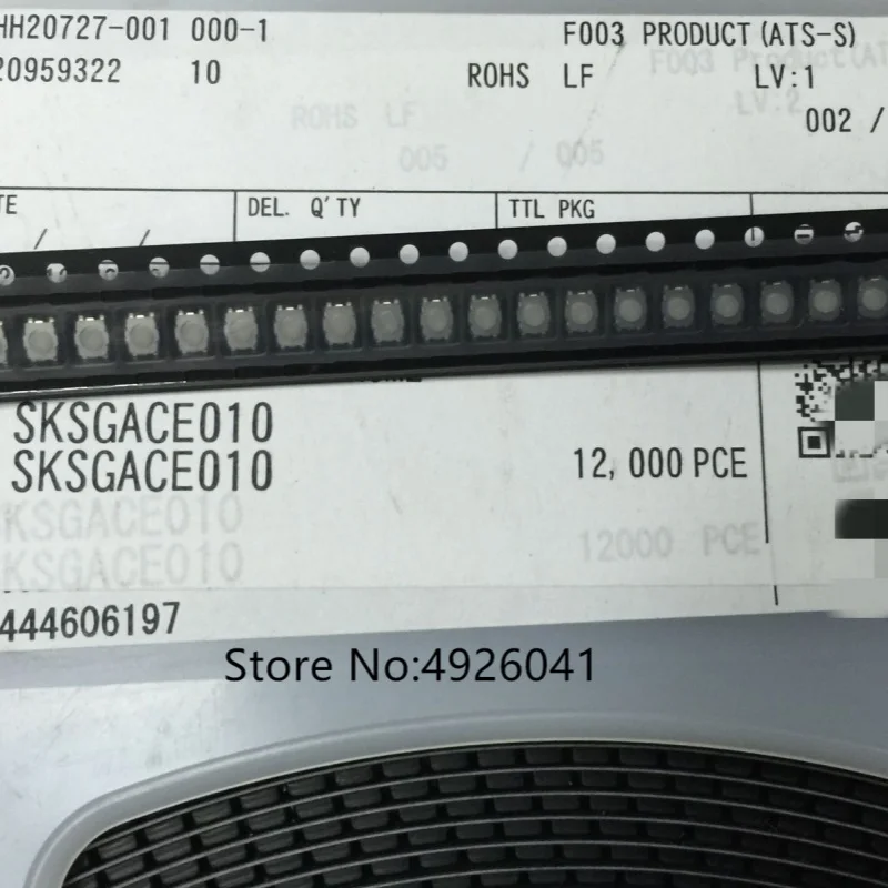 20PCS SKSGACE010 SMD 실리콘 터치 스위치 3*2.7*1.4 자동차 원격 제어 버튼 택트 스위치