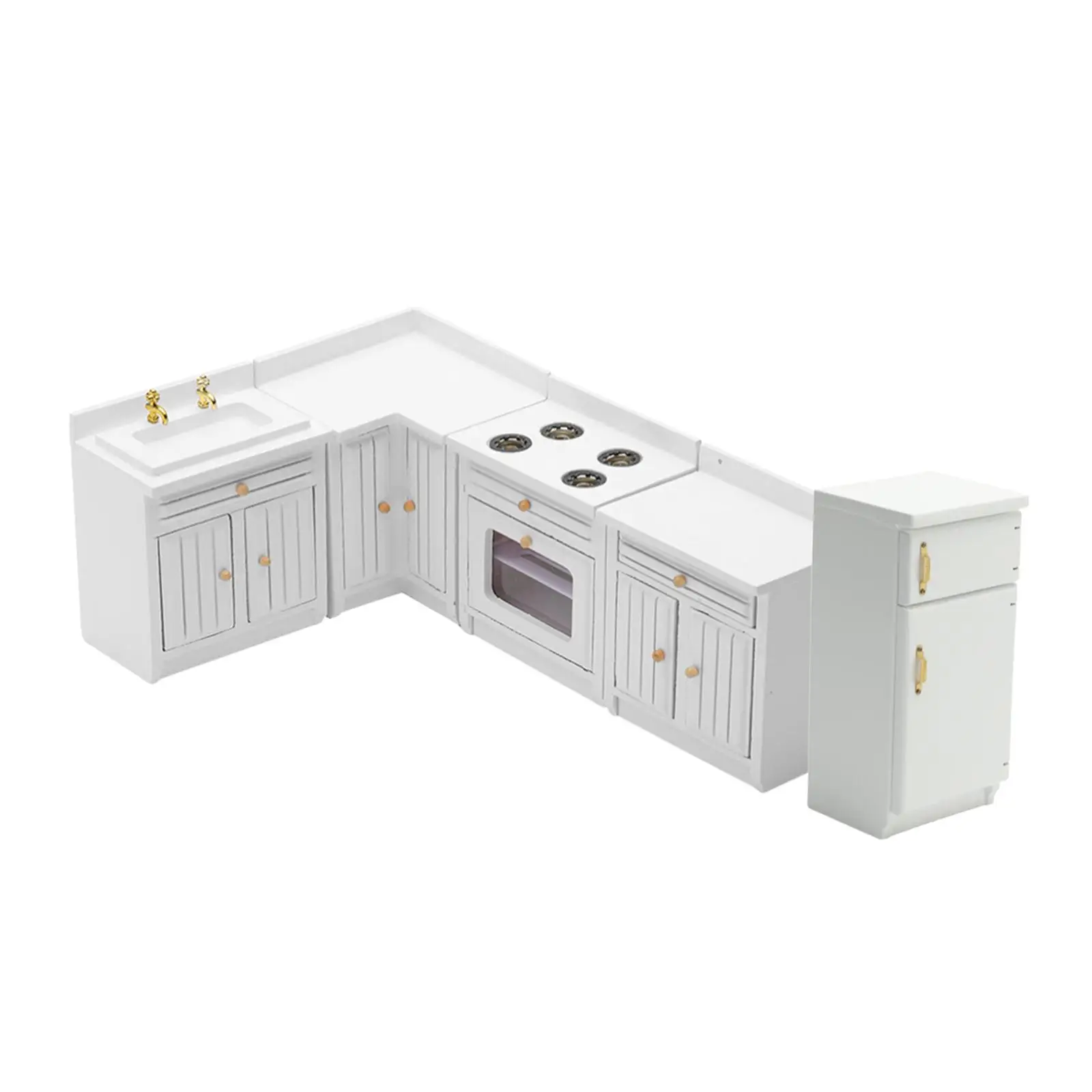 1/12 poppenhuis mini-meubel keukenset keukenspeelset voor 3+ jaar oud