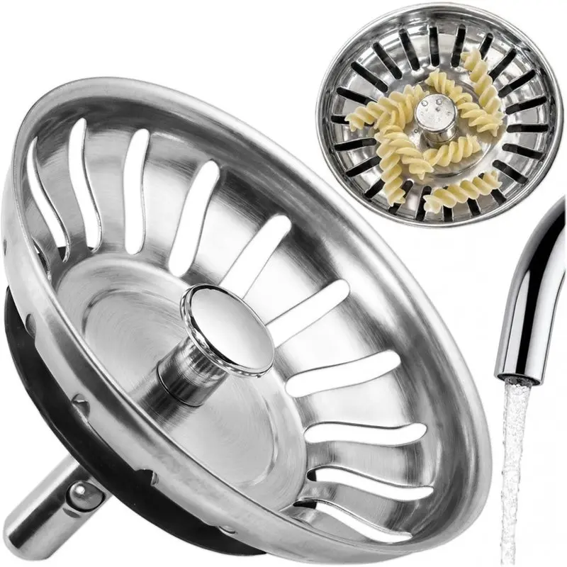 CQMF-Kitchen Tools Kitchen Sink Strainer Stopper Waste Plug 2Pcs Filtre Sink Strainer Filter Floor Drain