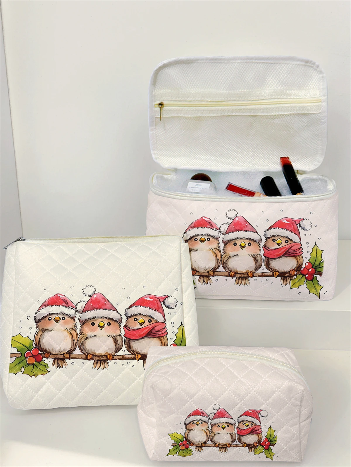 

1 Set Portable Makeup Bag, Large Capacity Design, Easily Accommodate Your Cosmetics, Lightweight And Portable For Storing Cosmet