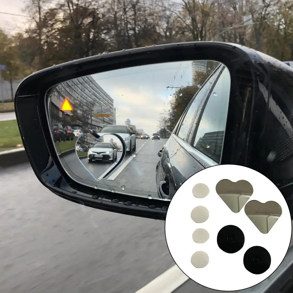 

Универсальное боковое зеркало, автомобильное зеркало для слепых зон, набор зеркал для слепых зон в форме сердца для автомобиля, безрамное зеркало заднего вида с широким