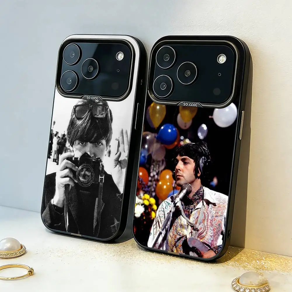 

Singer P-Paul M-McCartney Phone Case For iPhone17,16,15,14,13,12,11,Pro,MAX White Matte Shockproof Cover