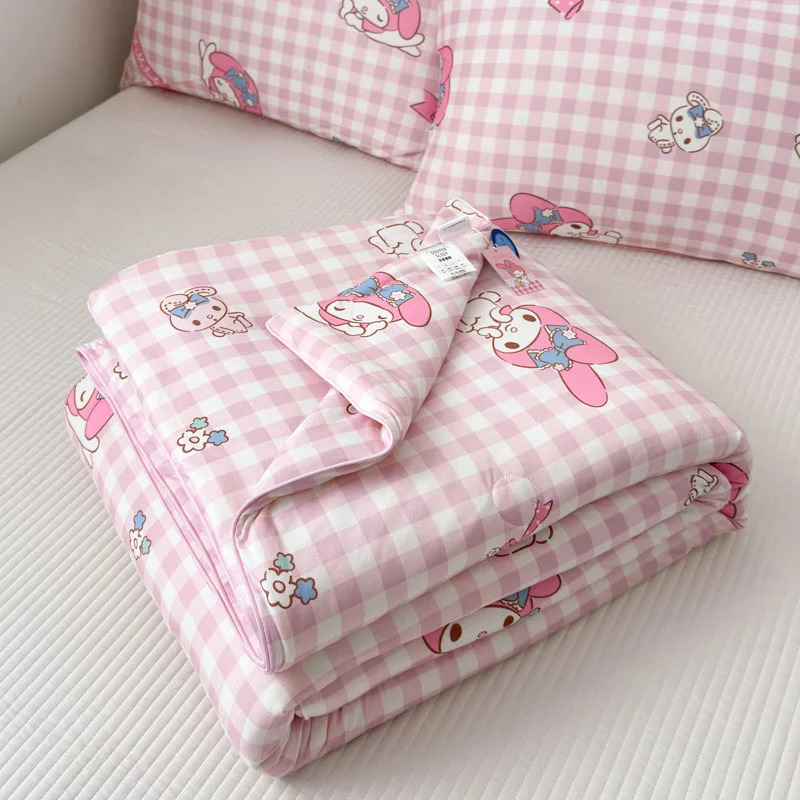 Sanrio Class A Summer Thin Quilt Comforter Soft Air Condition Quilt Kuromi Pachacco Cinnamoroll Soybean Quilt Sofa Nap Blanket