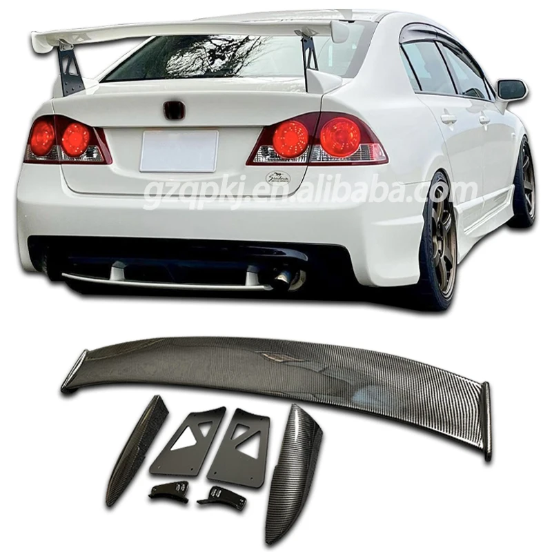 for eighth-generation Honda Civic FD2 upgrade TYPE-R carbon fiber spoiler diffuser Civic mugen spoiler