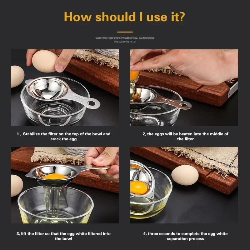 Stainless Steel Egg Yolk Separator Funnel 6