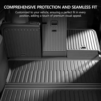 適用於特斯拉 Model Y Juniper 2025 的 TPE 一體式後行李箱墊,雙層地毯,耐磨貨物保護墊 6 最佳銷售 後車廂墊 - №2