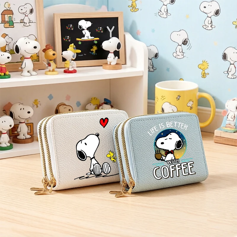 

Cute Snoopys Wallet for Women Girl Anime Popular Good-looking Money Bag Female Portable Kawaii Cartoon ID Card Holder Coin Purse