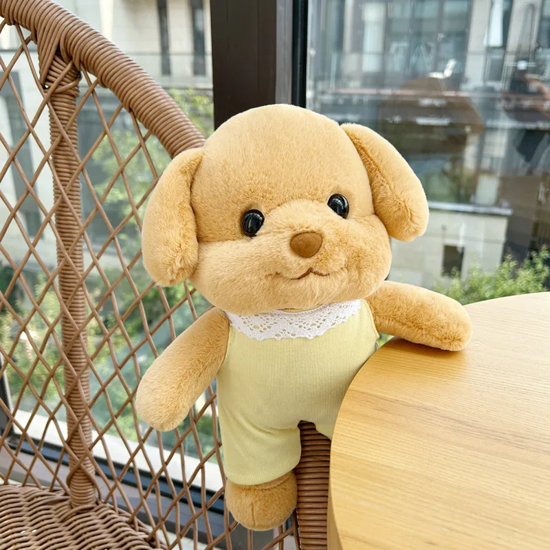 

Super Cute Fluffly Puppy Doll Soft Stuffed Animal Cute Cartoon Yellow Dog Plush Toys for Girls Kids Kids Gifts Kawaii Home Decor