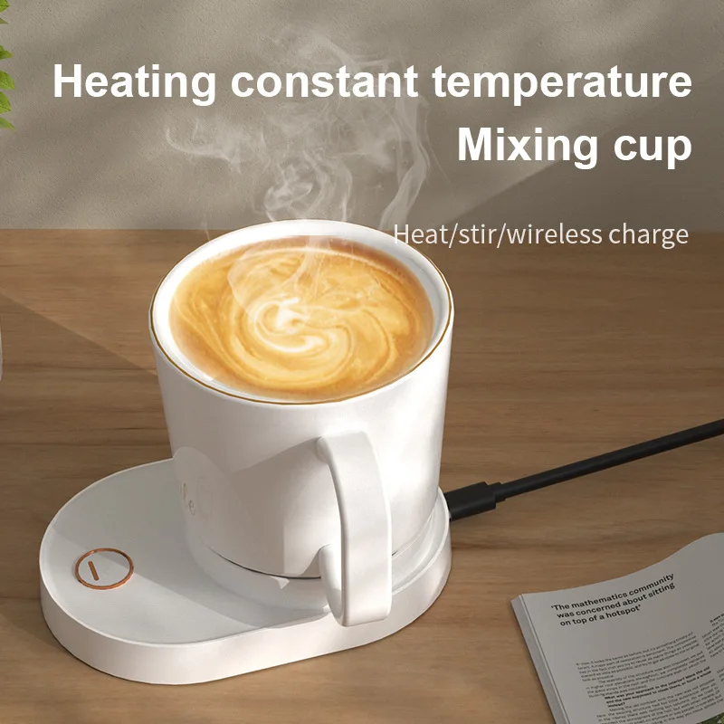 

55°C Electric Mug Warmer Constant Temperature Cup 20W Heater Stirring Cup Pad Easy to Clean for Coffee Tea