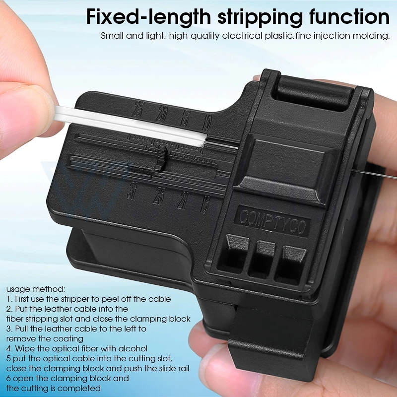 OP-KX01 Automatic tool return Fiber Cleaver Three-in-one clamp Fiber Optical Cleaver Tool ABS Material Mini Cleaver DIY