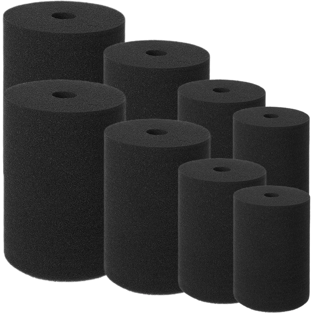 

8 Pcs Cylindrical Sponge Black Mug Cup Turner Replacements Rotating Cylinder Inserts for Tumblers Accessories Glass