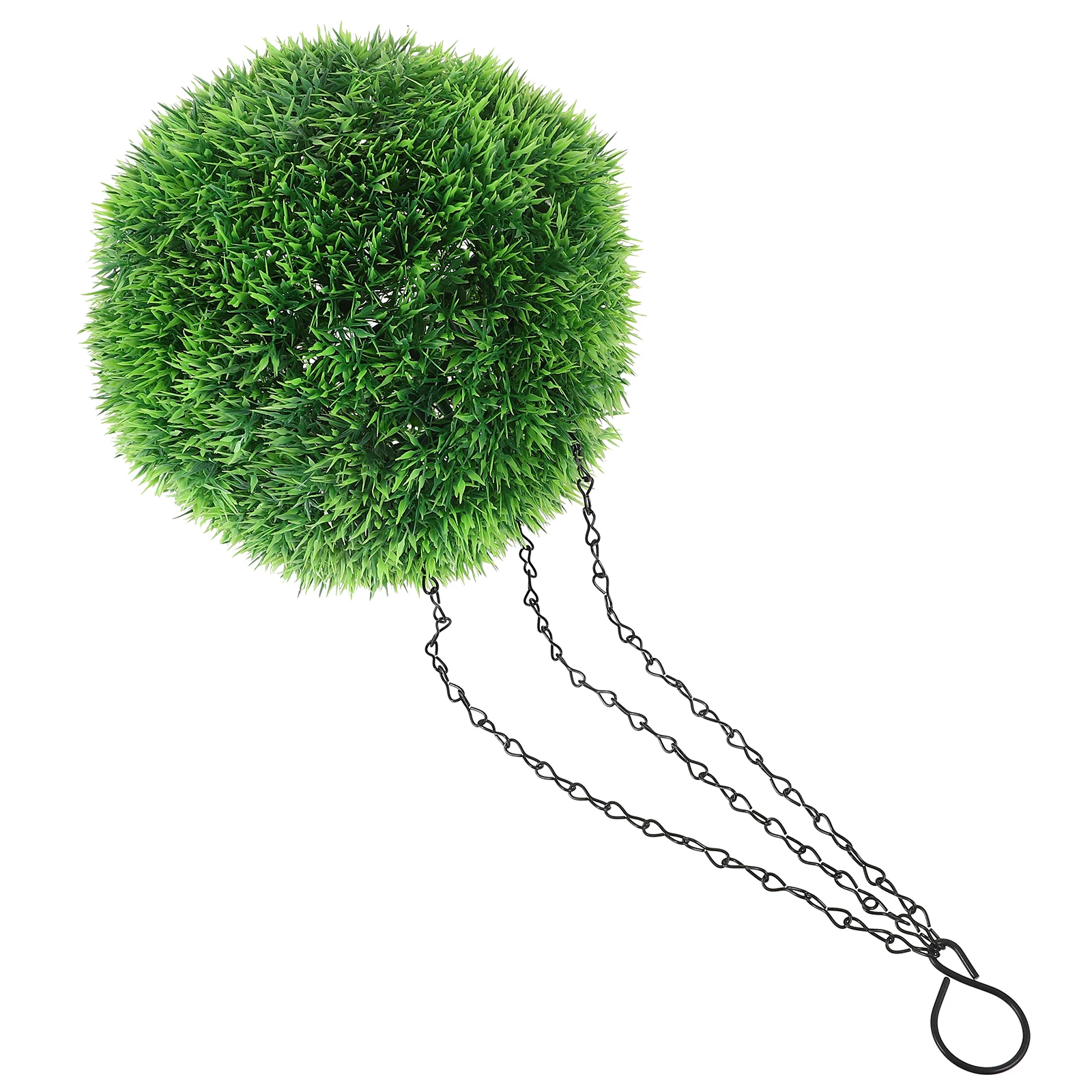 

Artificial Topiary Ball Hanging Chain Faux Green Plant Sphere Ceiling Garden Balcony Outdoor Hanging Decorative Sphere