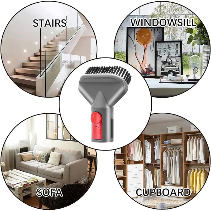 B47B-For Dyson V7 V8 V10 V11 V15 كشف مطلق مرفقات فراغ الحيوان أداة تنظيف الشقوق لتنظيف السيارة المنزلية سهلة الاستخدام