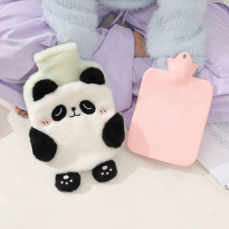 Kawaii Insulation Hot Water Bottle Plush Rubber Hand and Foot Belly Warmer Explosion-proof Hot Water Bag for Women Period Cute