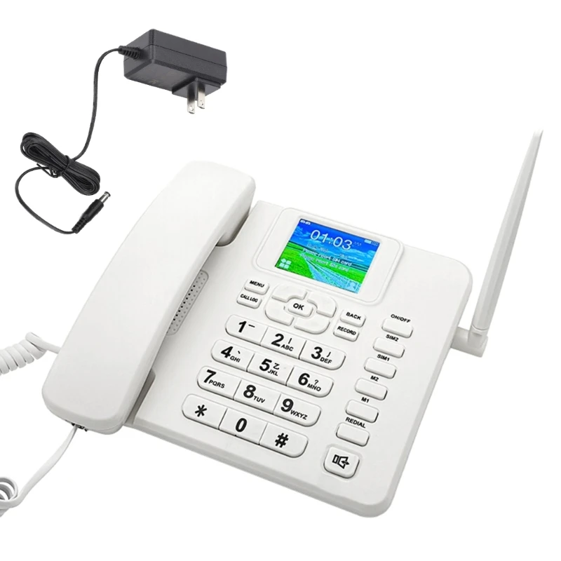 F3MA 2G Desktop Phone With Full Netcom Function 2 Card Slots for Home and Office Use