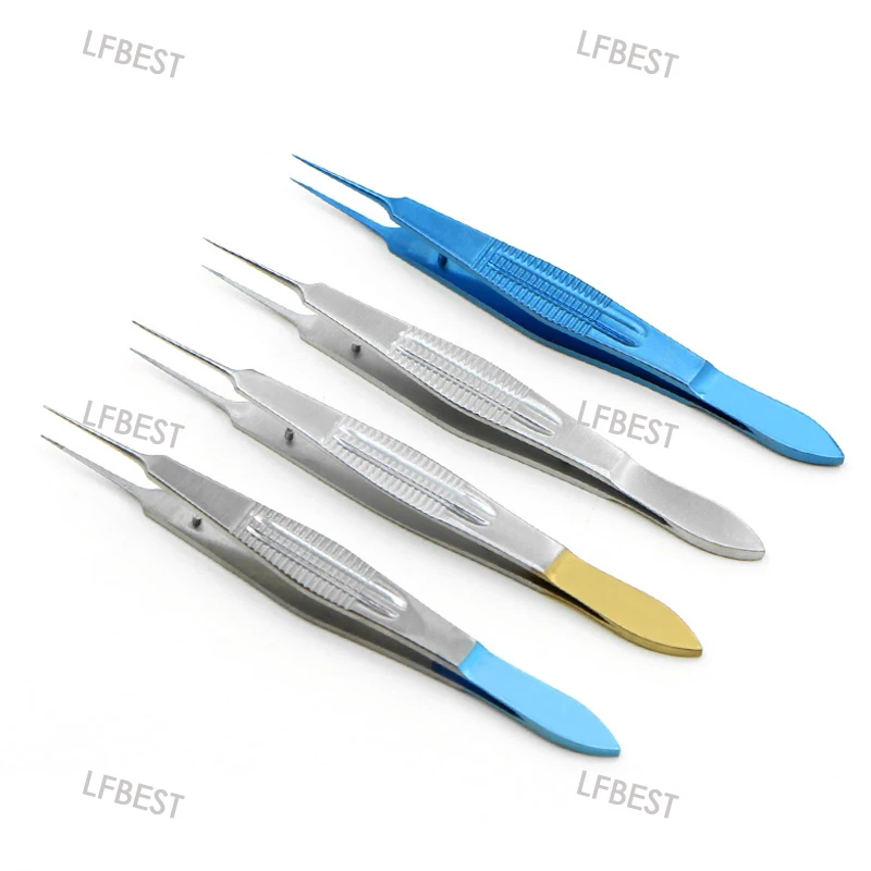 

Medical Fine Ophthalmic Tweezers Microinstruments Forceps Double Eyelid Surgery Tools Dovetail Tweezers With Toothed Platform Fa