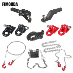 1/10 Scale Accessories Metal Tow Hook Trailer Rope Chain Trailer shackle for RC Crawler Car Axial SCX10  TRX4 Tamiya CC01