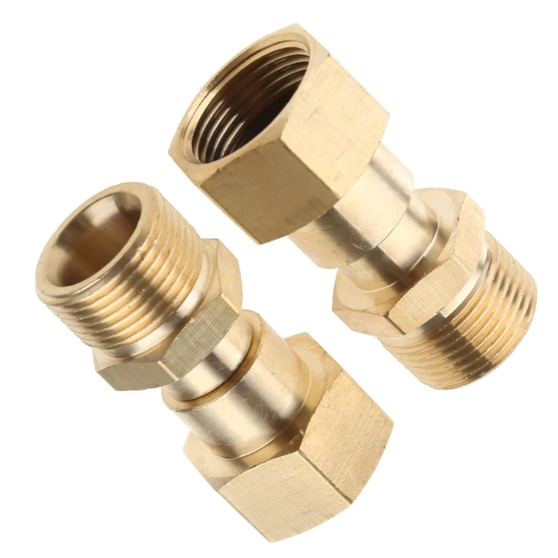 Boquilla latón presión para lavadora, Conector junta giratoria rosca, manguera para hogar, jardín, coche,