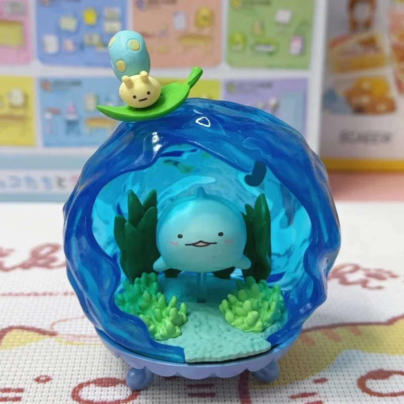 RE-MENT Miniaturowe Ręcznie Robione Dekoracyjne Pudełko Oryginalne Jajo Niespodzianka Biologiczna Szczęśliwa Ciepła Scena Narożna Kolekcjonerska Figurka Zabawka