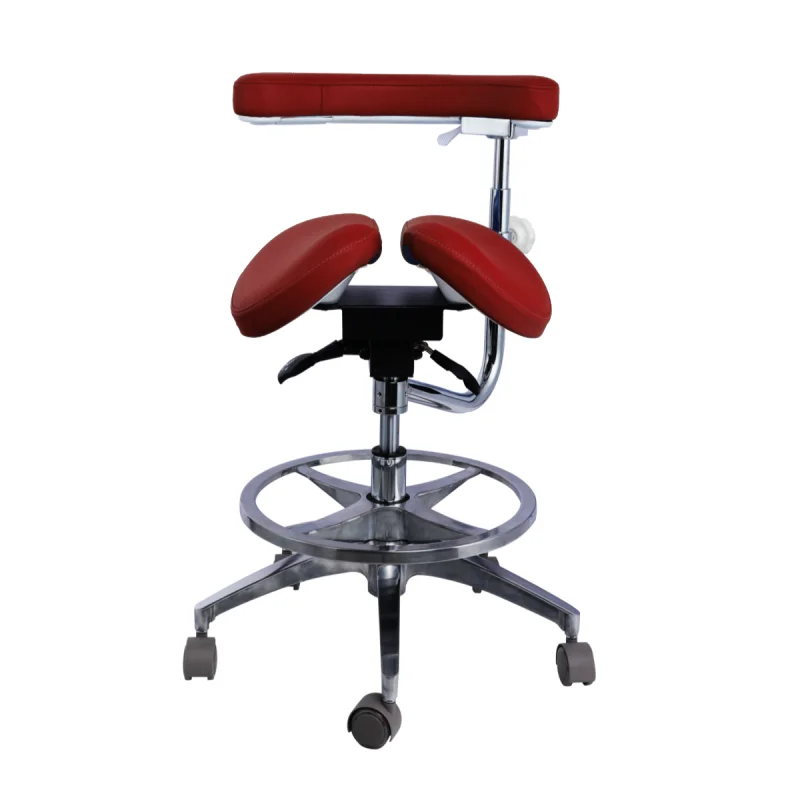 Design Dental Hospital Doctor Mobile Stool Ajustable Assistant Chairs Micro Fiber Leather Dentist Saddle Stool