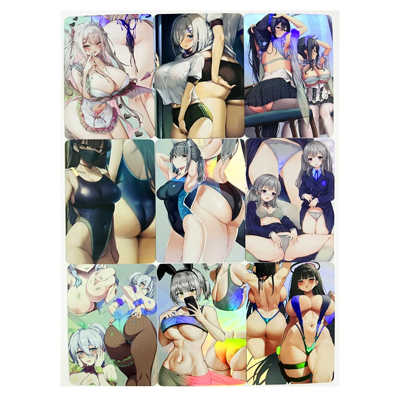 

9pcs/set Cooker Swimsuit Girl ACG Sexy Nude Toys Hobbies Hobby Collectibles Game Collection Anime Cards