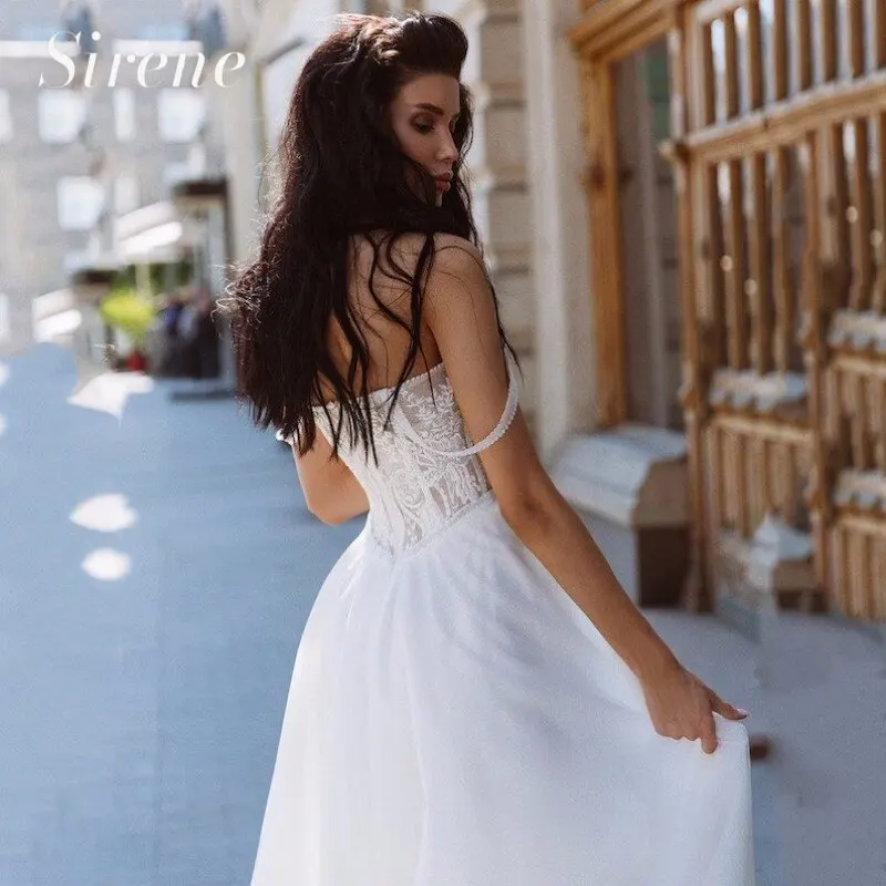 Sweetheart Wedding Dresses For Women 2024 Off The Shoulder White Lace Tulle Backless Bridal Gown Floor Length Vestidos De Novia