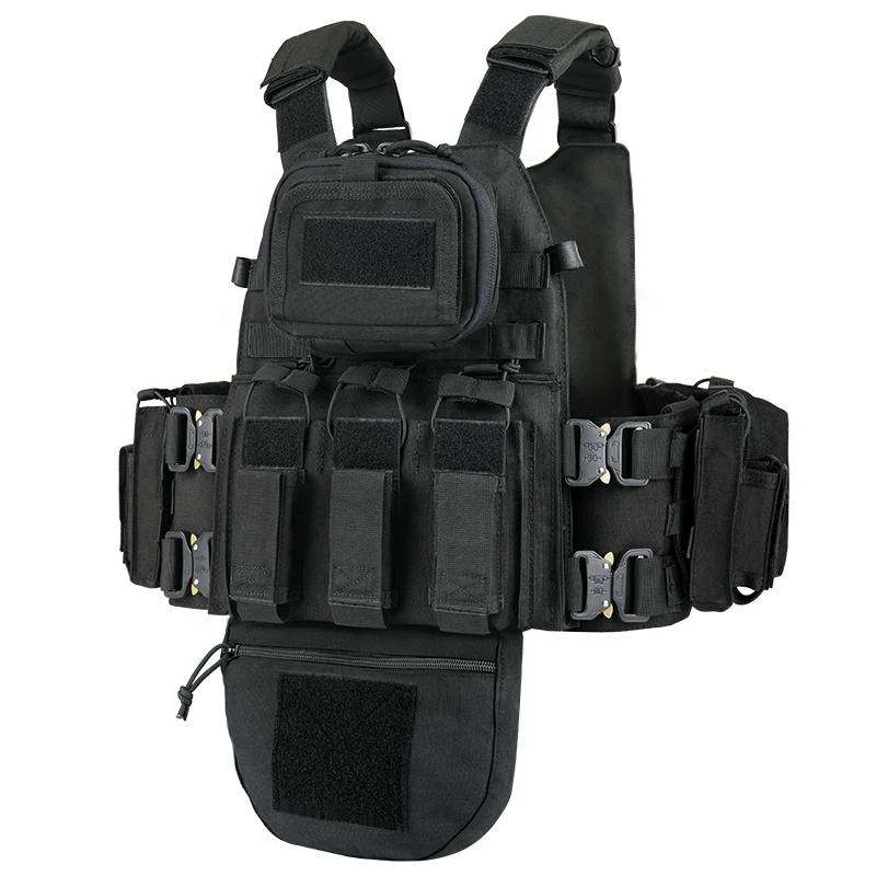 Outdoor Camouflage Training Vest Breathable Waterproof Multi-Functional Tactical Vest Bag Made Polyester