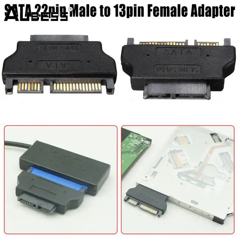 Sata13p hembra a 22p macho negro modelo aplicable disco duro Sata13p macho a 22p hembra adaptador accesorios de computadora adaptador Rom