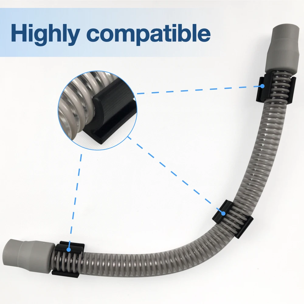 20mm Compatible for ResMed AirSense 10 Dedicated Adapter Heating Tube Plastic Open Double-hole U-shaped Buckle