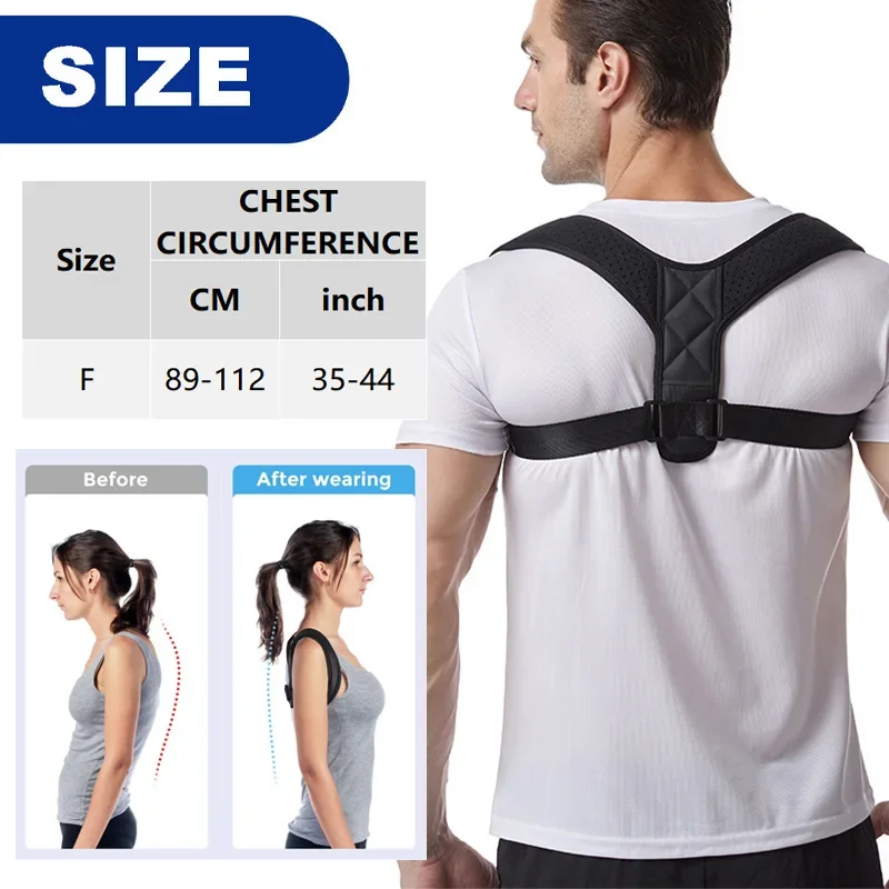 Posture Corrector Adjustable Back Brace Shoulder Support Anti-camel Correction Belt Training Equipment Home Office Men Women